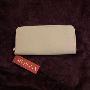 Merona Gray Zippered Wallet